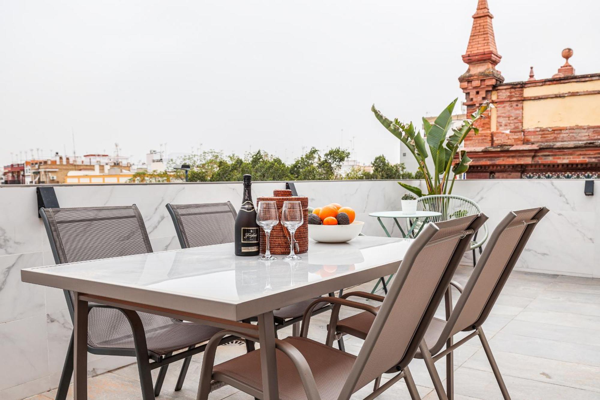 Fantastico Atico 2 Hab Y Gran Terraza Privada Apartment Sevilla Bagian luar foto