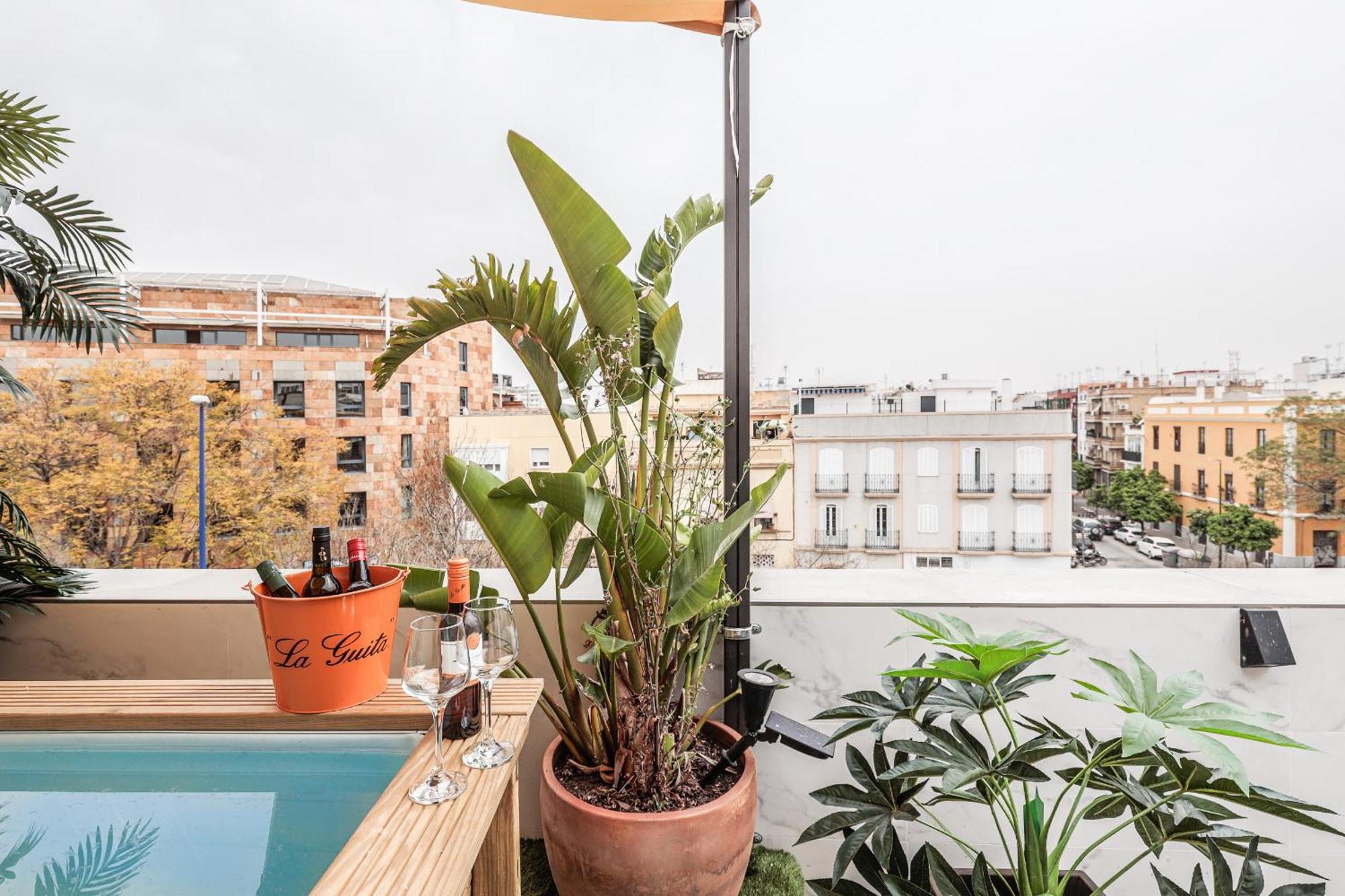 Fantastico Atico 2 Hab Y Gran Terraza Privada Apartment Sevilla Bagian luar foto